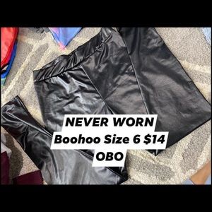 Boohoo leather leggings